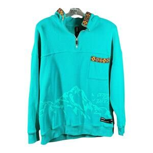 Vamtac Quarter Zip Southwestern Mountain Print Gorpcore Sweatshirt